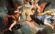 Paolo  Veronese Detail of the wife of Zebedee Interceding with Christ ove her sons oil painting reproduction